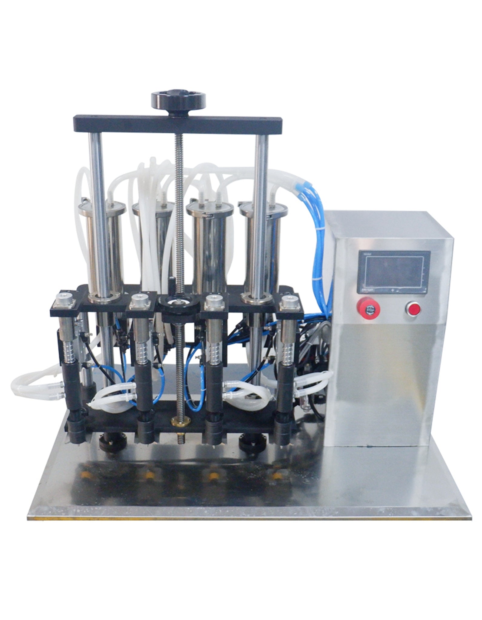Desktop 4 Filling Nozzles Equal Liquid Level Vacuum Perfume Filling Machine